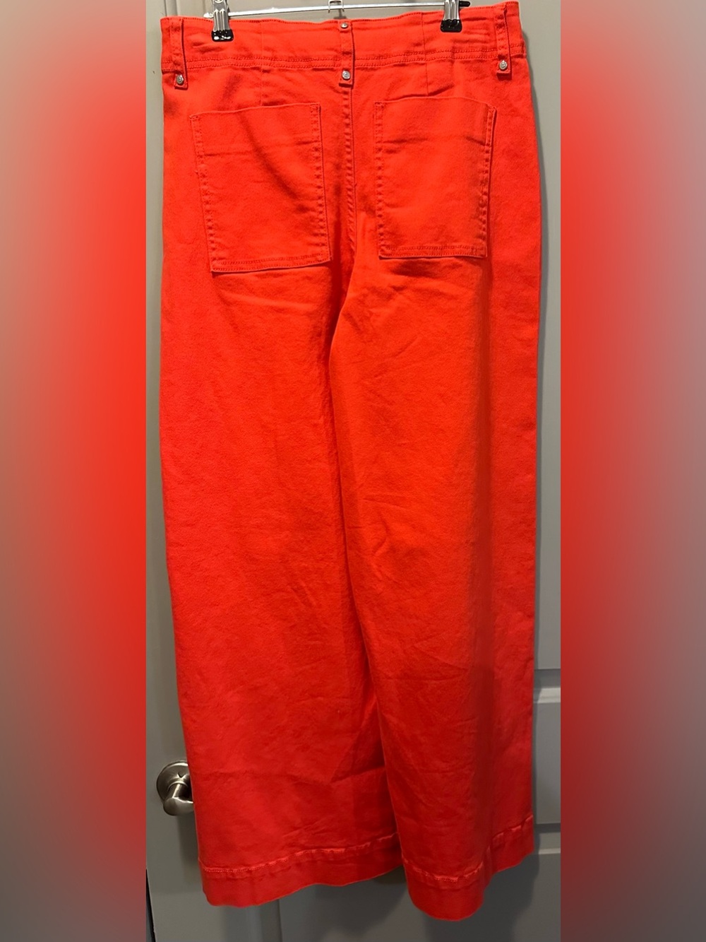 Rebecca Minkoff Size 6 Wide Leg Red Jeans NWT - Picture 2 of 9
